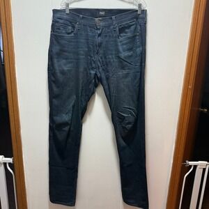 Paige Lennox Slim Fit Jeans Mens 34 Dark Indigo Blue Made in USA Denim